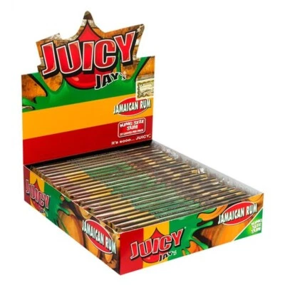 3 Packs Jamaican Rum JUICY JAY'S King Size Slim Rolling Papers