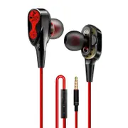 Dual Dynamic Earphones 2 Drivers Moving Coil Iron 3.5Mm Universal In Ear Wired Wired Earphones