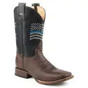 Men's Roper Thin Blue Line With Concealed Carry Flextra Boots Performance System
