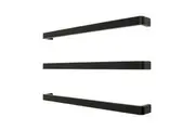 Radiant VAIL Heated/Non-Heated Low Voltage Single Square Towel Rail - 800mm - Matte Black (1 Piece)