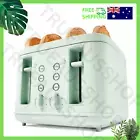 4 Slice Soft Touch Electric Stainless Steel Toaster Green - Free Shipping