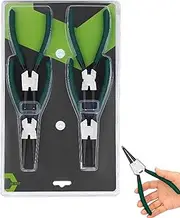 Lock Ring Pliers - 7 inch Snap Ring Pliers Set - Retaining Removal Tool Steel Clamps Accessories with Straight Bent Jaw for Home, Motorcycles & Mechanic