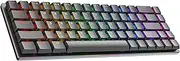 Ranked G65 Guardian 65% | Full Aluminum Frame | Ultra Slim Hot Swappable Mechanical Gaming Keyboard | 68 Keys Multi Color RGB LED Backlit for PC/Mac Gamer (Black, Gateron Low Profile Red)