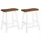 Bar Stools 2 pcs Solid Wood vidaXL