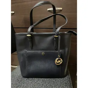 可議價 MK michael kors 托特包 藏青色 大空間 商務包 公事包 lv Gucci Chanel ysl