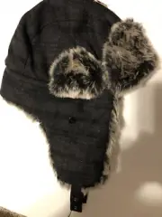 DOCKERS Men's FUR-LINED Style Winter Cap w/Ear Flaps, S/M
