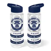 Geelong Cats AFL 2025 Design Tritan Drink Water Bottle with Wrist Bands