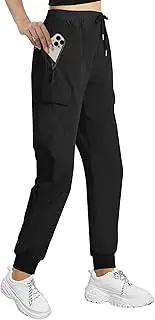 [Buauty] Lightweight Hiking Pants Women,Quick Dry Joggers Cargo Pants Casual Workout Travel Athletic Summer with Pockets 2024