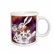 3dRose Magical White Rabbit - Cartoon Characters - Alice in Wonderland Fun Mug