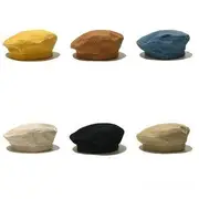 Plain Beret Hat 6066 - Yellow - One Size