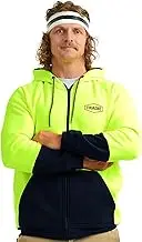 TRADIE Core Hi-Vis Hoodie Adult Workwear, Safety Workwear, Soft, Comfortable Zip Up Hoodie, Hi-Visability, Safety Jumper