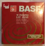 BASF 10 Diskettes 5.25" 2S/HD Two-Sided High Density Floppy Disks 54368 NEW NOS