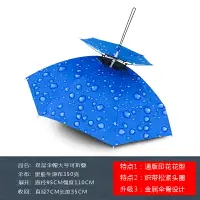 在飛比找樂天市場購物網優惠-釣魚傘 遮陽傘 戶外遮陽傘 釣魚傘帽頭戴式雨傘帽頭頂雙層采茶