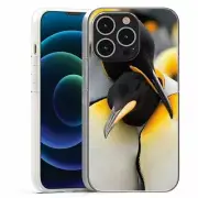 For Apple IPhone 13 Pro Max Mini TPU Case Cover+Glass(Penguin Couple)