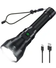 Rechargeable Tactical Flashlight High Power 990000 Lumens LED BNWT