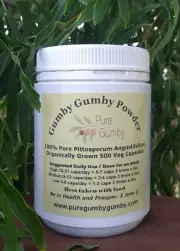 500 Veg Caps Pure Gumbi Gumbi Size 00 = 30% More - Finely Milled - Free Postage