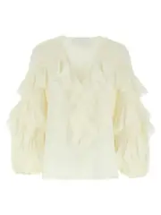 [Zimmermann] Zimmermann-Acacia Ruffle Camicie Bianco-Donna 1 White