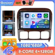 Android 14 6+128GB Car Stereo GPS Radio Head Unit For Mercedes-Benz S-Class W220