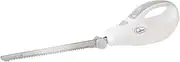 QUEST 35059 Electric Serrated Carving Knife/Cut Turkey, Beef, Chicken, Lamb, Ham, Bread, Vegetables, & Fruits With Ease / 120W / White Colour