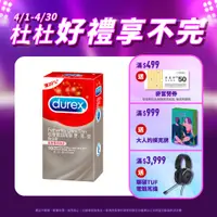 在飛比找PChome24h購物優惠-Durex杜蕾斯 超薄裝更薄型衛生套 10入