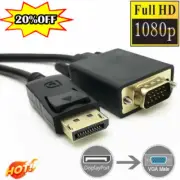 Display Port to VGA Cable Adapter Converter Video HDTV PC Monitor Desktop-L-US