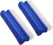 LALADEFIEE 2pcs Car Detailing Rags Car Window Scraper Household Bathroom Glass Cleaning Scrapers Squeegee for Shower Glass Car Water Scraper Tool Auto Squeegee for Cars Blue Silica Gel