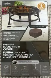 Fire Pit Cover Premium Round Heavy Weight Fits Up To 38" New In Box