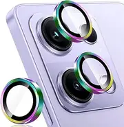 Camera Protection for Tempered Glass Camera Screen Protector for Xiaomi Redmi Note 14S, 1 Set Anti-Scratch 9H Hardness Lens Bubble-Free Screen Protector Tempered Glass Camera Protection Rainbow