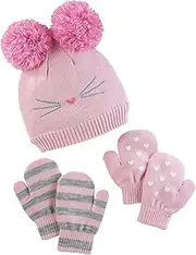 [Simple Joys by Carter's] Baby Girls' Hat and Mitten Set