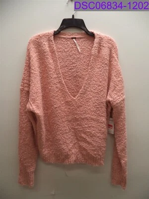 Women's Size Medium Free People Finders Keepers V-Neck Pullover Nude Peach