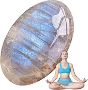 Rainbow Moonstone Gem, Polished Gem Stone, Moonstone Crystal, Healing Energy, Handmade, 5-6cm Long, 40-50g Perfect For Crafting Personalized Necklaces, Rings, Bracelets, Earrings, Refer to