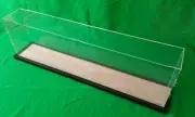 23"L x 10"W x 6"H display case with 1/8" thick acrylic black wood frame base