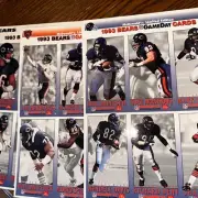 1993 McDonald’s Fleer Chicago Bears Game day Cards Limited Edition Sheets A,B,C