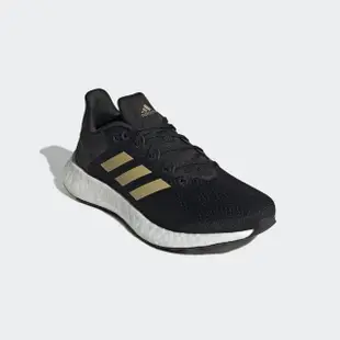 【adidas 愛迪達】Pureboost 21 W 女 慢跑鞋 運動 休閒 訓練 彈力 緩震 愛迪達 黑金(GZ3004)