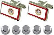 [Select Gifts] Shirt Dress Studs Bergen City Norway Flag Cufflinks