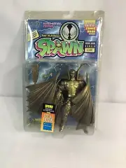 SPAWN 6" Gold Poseable Action Figure w/Special Ed Numbered Comic Book #13337 NEW