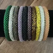* USA 10 SET - Bracelet- Made in NEPAL - 100% Handmade seed beaded Bangle Mixed