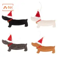 在飛比找蝦皮購物優惠-4 件聖誕飾品聖誕禮物臘腸犬聖誕樹裝飾娃娃吊墜掛飾家用