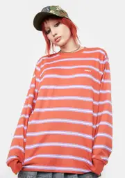 [Obey] Skip Stripe Long Sleeve Tee