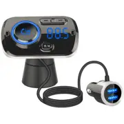 Bluetooth 5.0 Car Wireless FM Transmitter USB Charger AUX Audio Handsfree Kit