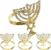 Jewish Holiday Chanukah Napkin Rings Pcs Hanukkah Table Decor Jerusalem Serviette Holders Elegant Napkin Holders for Wedding Holiday