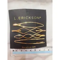 在飛比找蝦皮購物優惠-L.erickson幾何款香檳金髮夾 邊夾