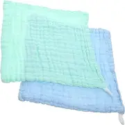 VANZACK 2Pcs Cotton Burping Cloths Soft Absorbent Washcloths for Gentle Delicate Skin for Spit Up Messes for Newborns