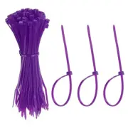 Zip Ties Plastic Cable Ties, Wire Tie 4 Inch - (100 Pack, Purple)