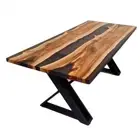 Coffee Table, Epoxy Smoky Black top, Wooden Resin Table, Handmade Table