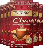 Twinings of London Chai Tea Bags, 25 Count (Pack of 6)