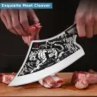 Sharp Handmade Forged Kitchen Meat Vegetable Chopping Chef Knife Cleaver +Sheath