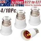 4-10x B22 To E27 Light Socket Adapter Bayonet Lamp Base To Edison E27 Bulb Screw