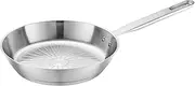 Fiskars All Steel Pure Frying Pan, Diameter 24 cm, Uncoated Pan, Suitable for All Hobs, Recycled Stainless Steel, Silver, 1065627