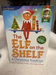 The Elf on the Shelf A Christmas Tradition with Book Light Skin Boy / Blue Eyes